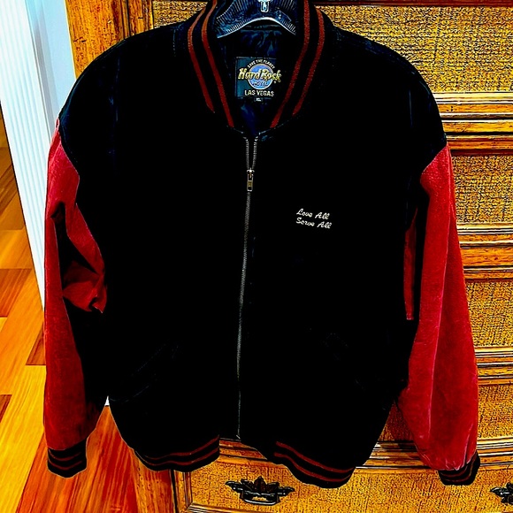 Hard Rock Cafe Other - HARD ROCK HOTEL Las Vegas Men’s Vintage Hard Rock Hotel leather bomber jacket